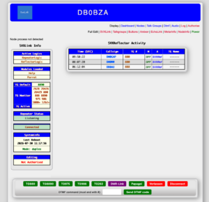 Dashboard Svxlink DB0BZA